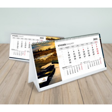 Kalendarze biurkowe spiralowane