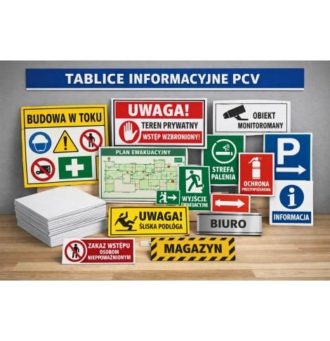 Tablice informacyjne PCV